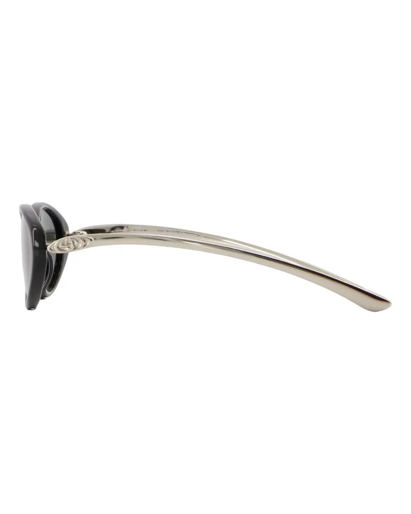 Casablanca Paris A-EW-091-01 Oval Curve Sunglasses — Black Black