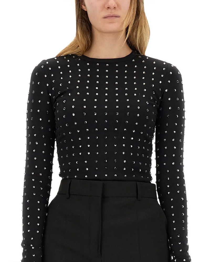 SPORTMAX Crystal-Embellished Blouse — Black Black