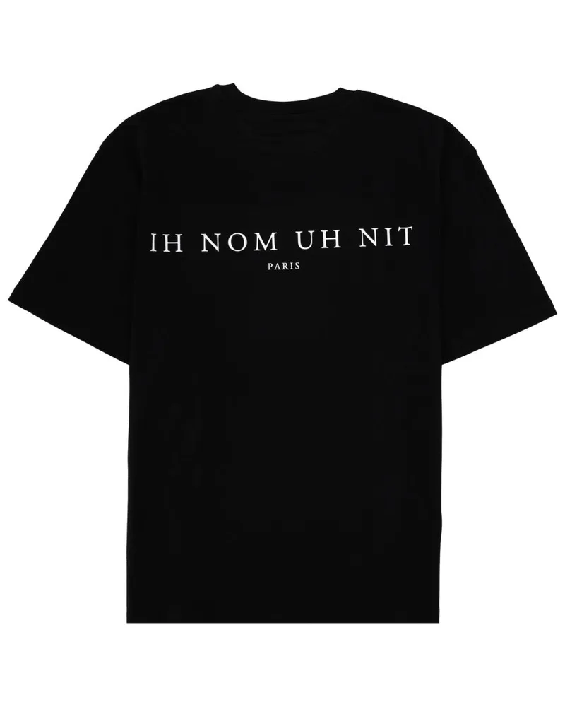 IH NOM UH NIT Printed Cotton T-Shirt — Black Black