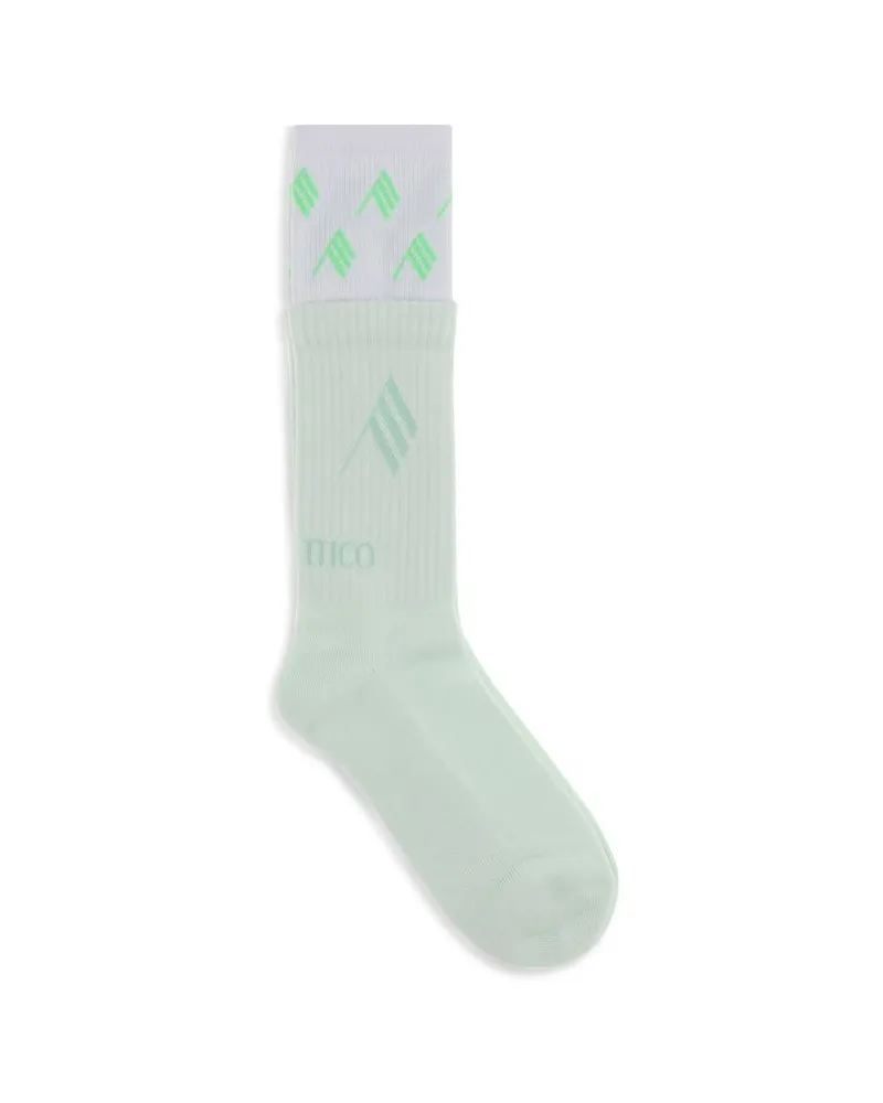 ATTICO Women's Bicolor Cotton Socks Clothing White