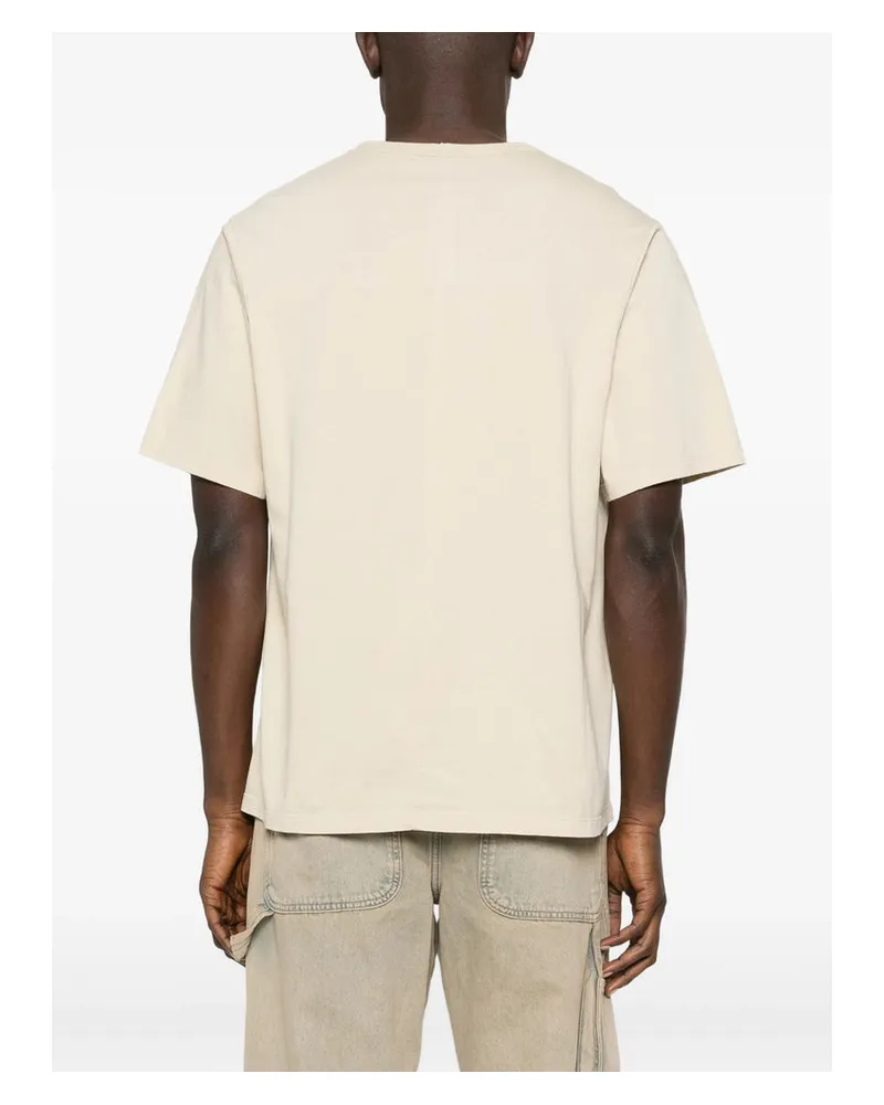 Rick Owens Crewneck Cotton T-Shirt — Beige Beige