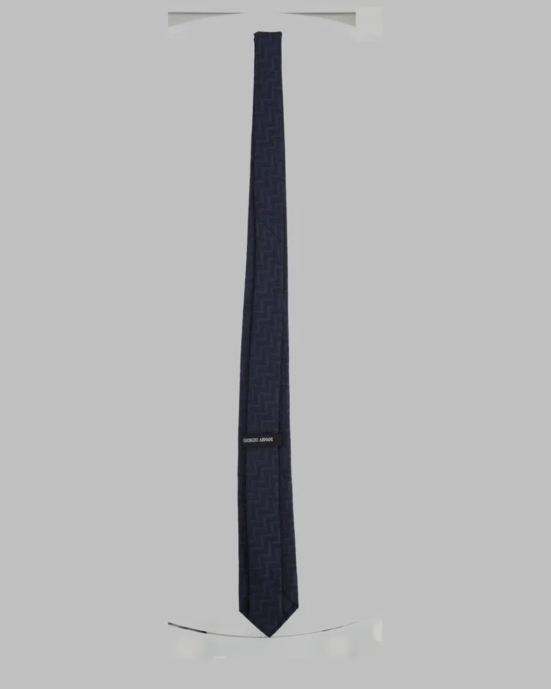 Giorgio Armani Silk Jacquard Tie — Blue Blue