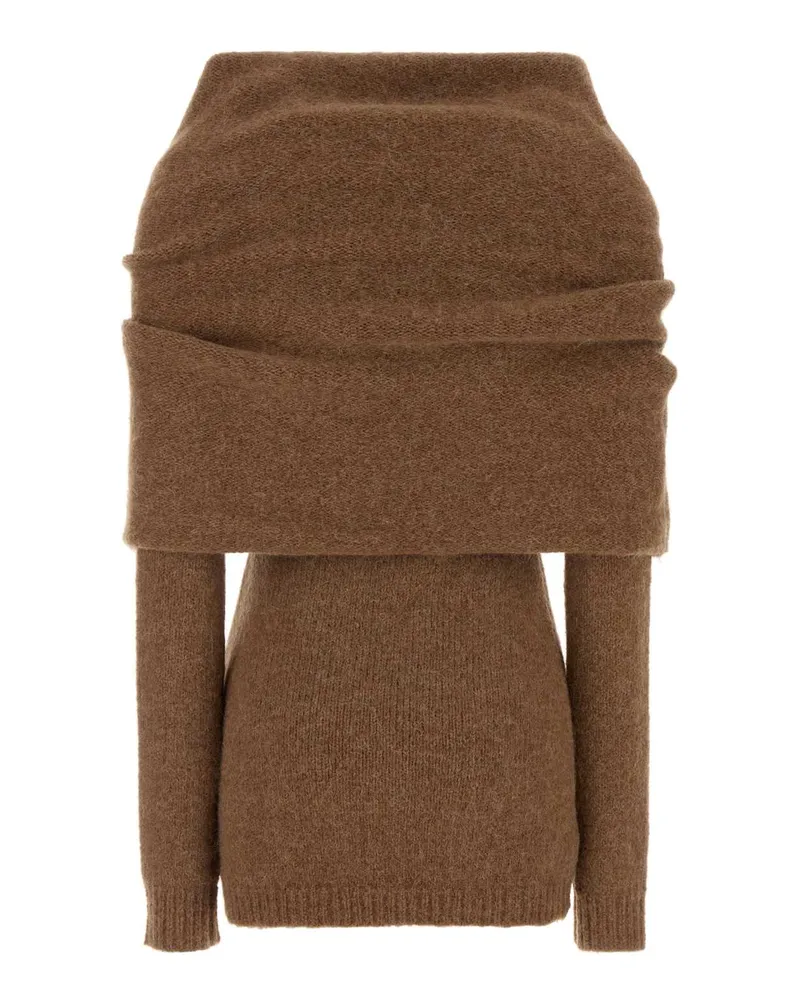 Entire Studios Women's Biscuit Wool Blend Sweater Rye Maglieria Brown