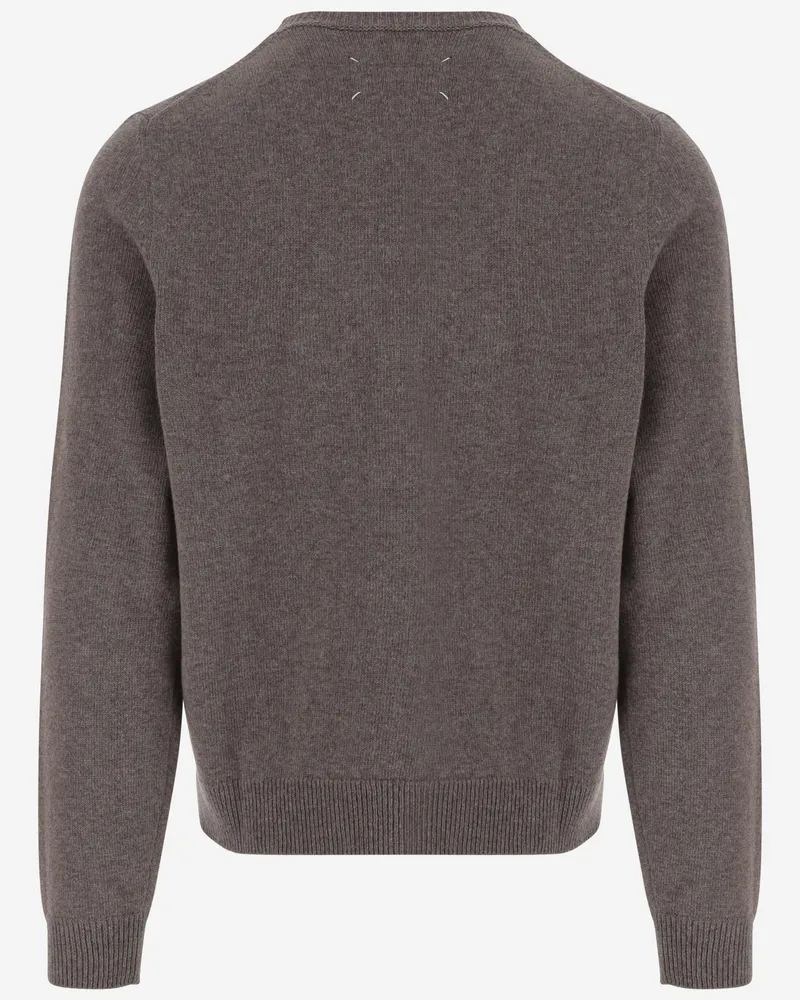 Maison Margiela Men's Wool Sweater Multicolour Virgin Gray