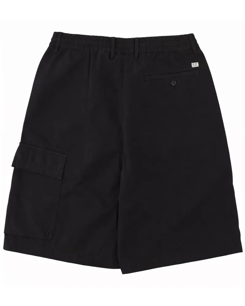 C.P. Company Boxy Cotton Cargo Shorts — Black Black