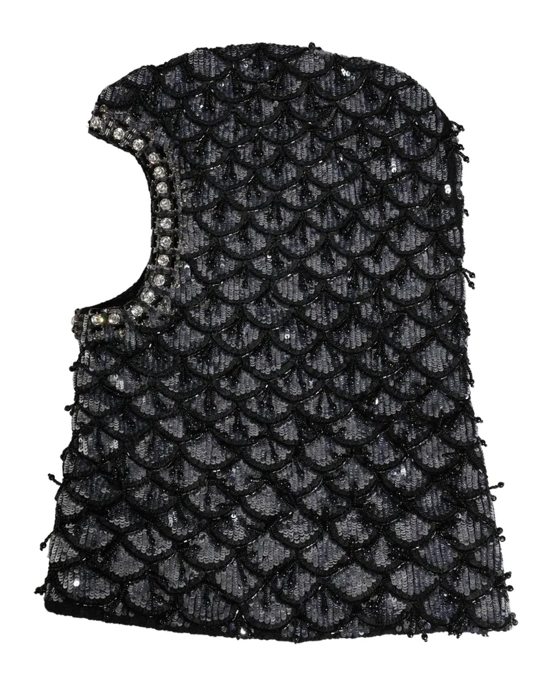 Dolce & Gabbana Women's Black Wool Crystal Embellished Balaclava Hat Virgin Black