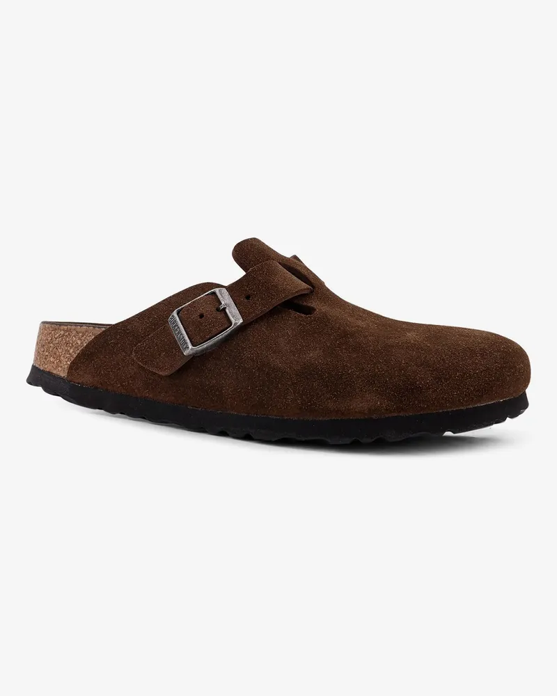 Birkenstock Unisex Sandals Boston Suede Brown Brown