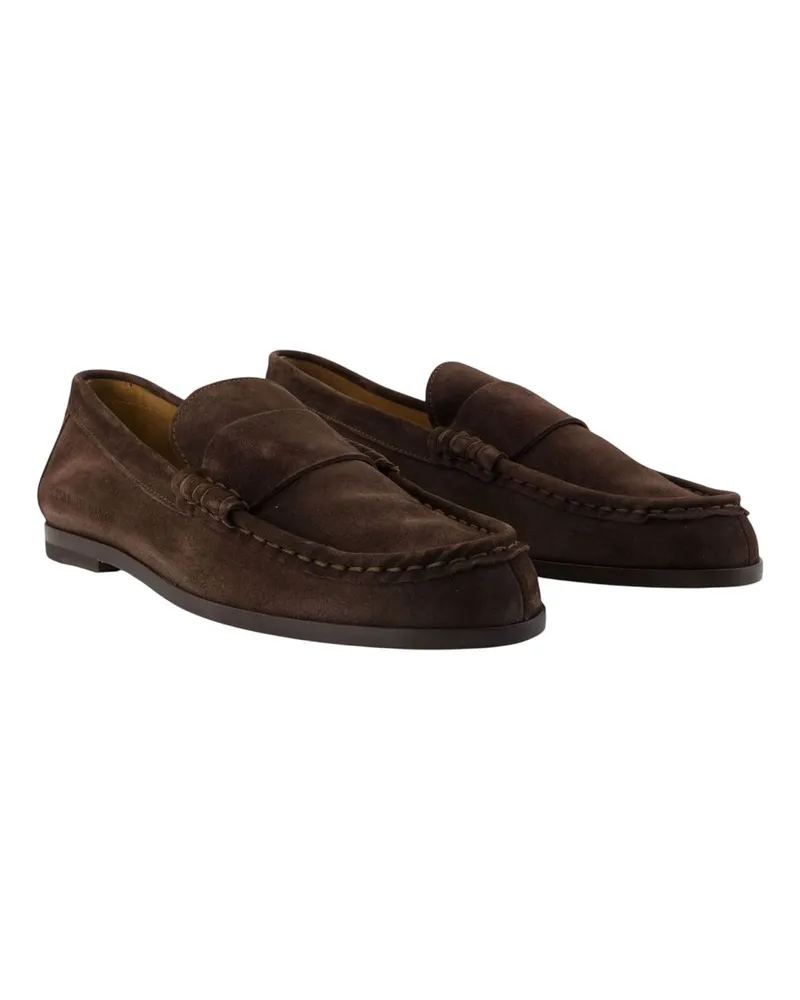 Common Projects Calfskin Suede Loafer — Brown Brown