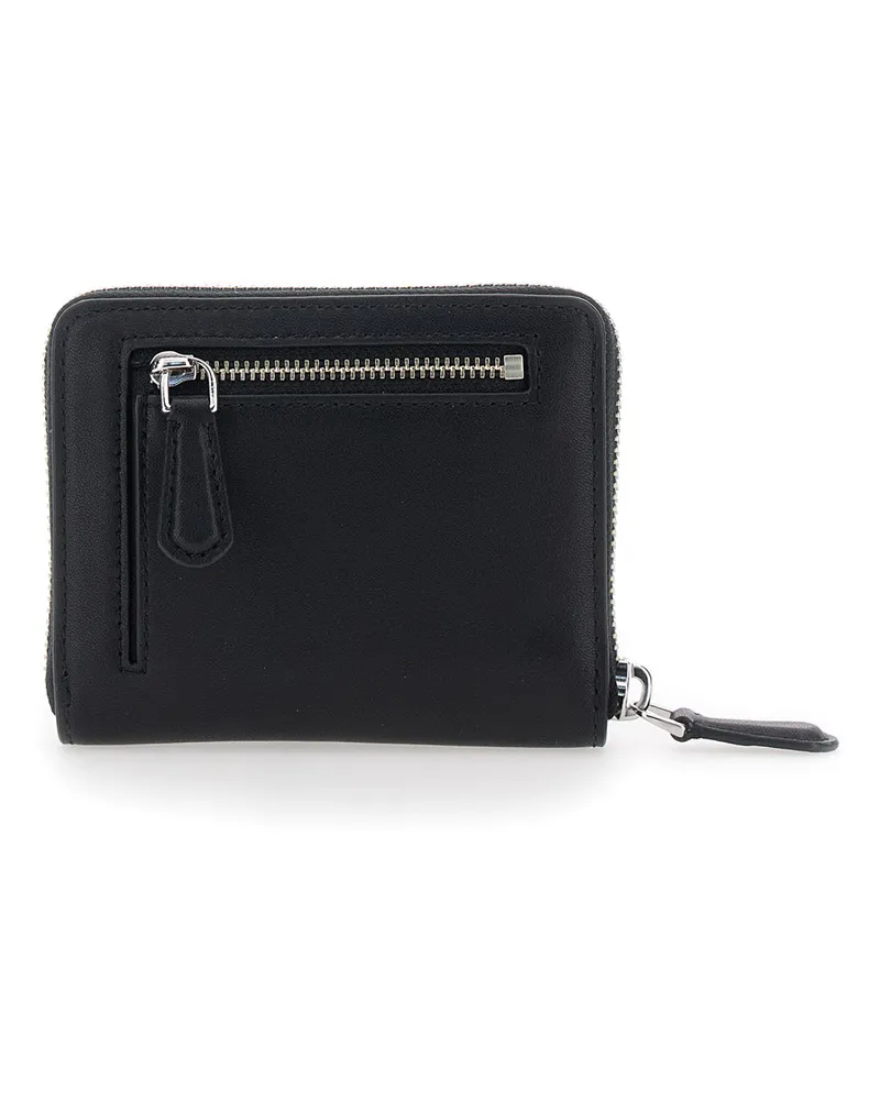 Marc Jacobs Women's Wallet Slim Compact Black Leather Split Cow Black
