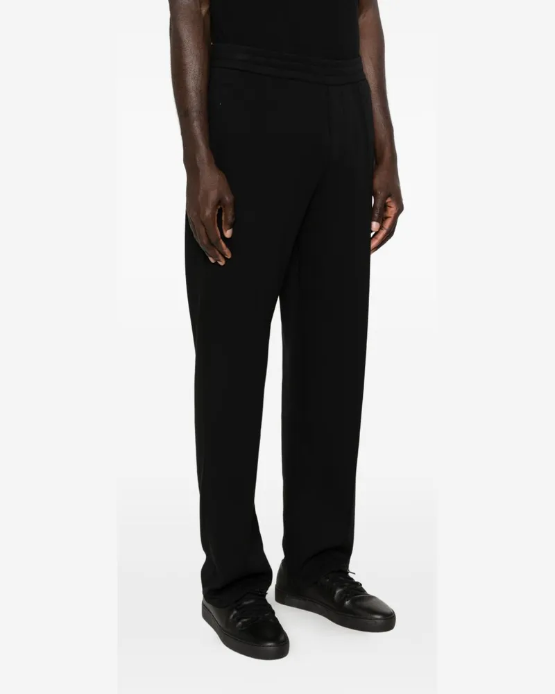 Emporio Armani Cotton Joggers — Black Black