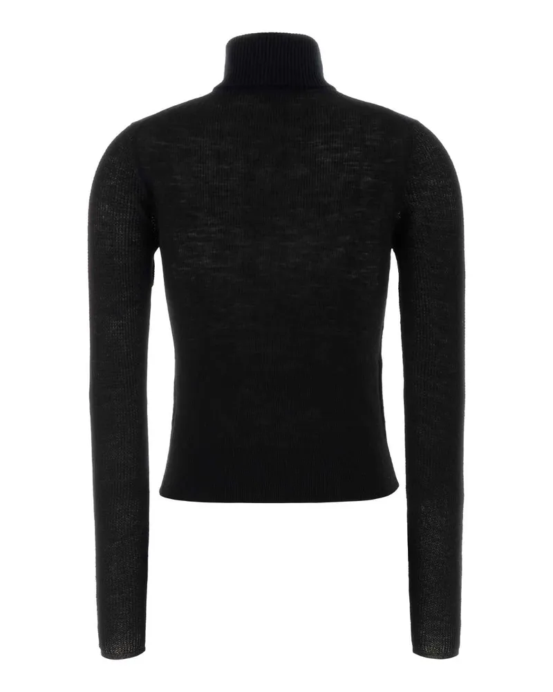 Burberry Women Black Wool Blend Sweater Maglieria Black