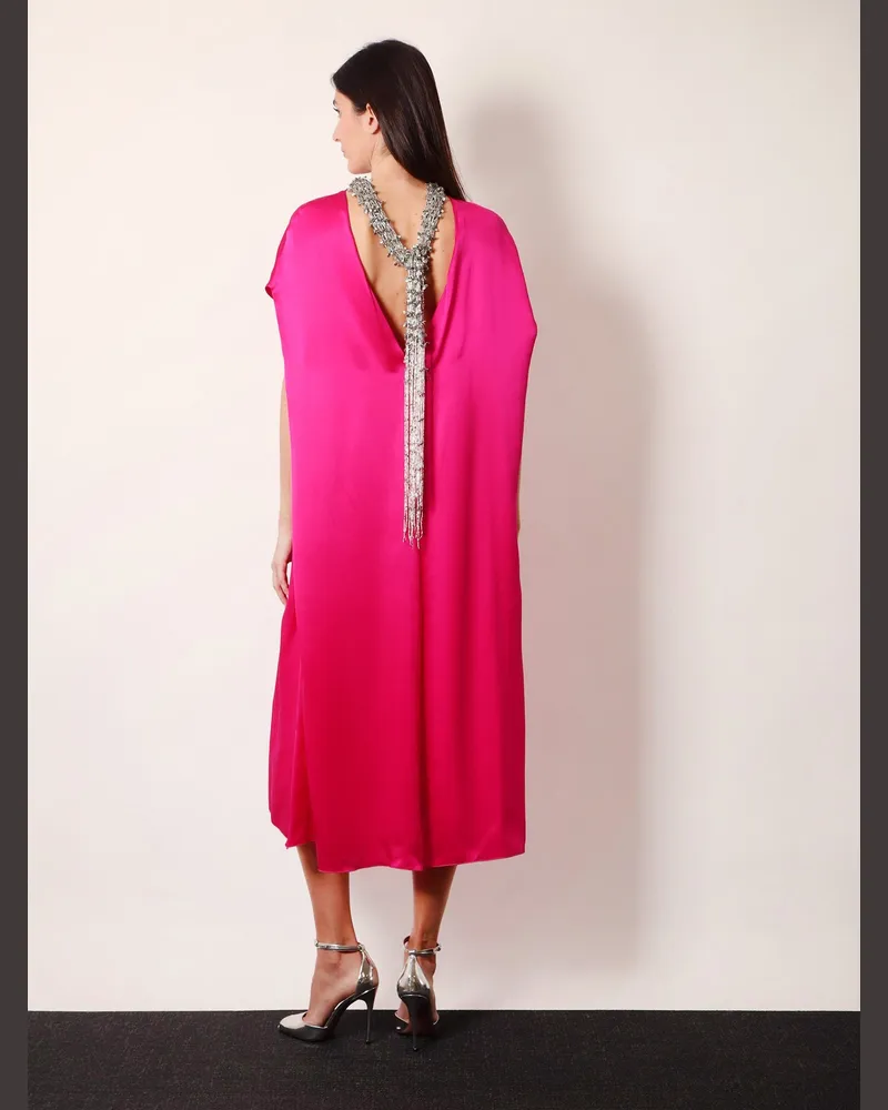 Dries van Noten Women Silk Dress Pink Pink