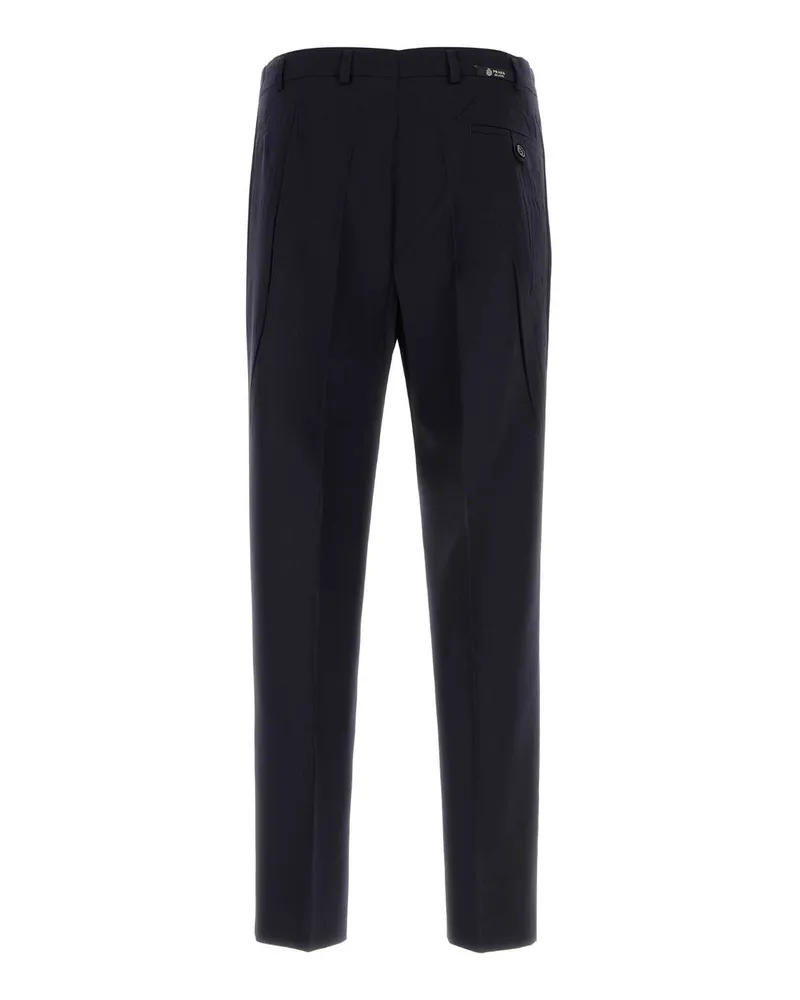 Prada Men's Midnight Blue Wool Pant Navy Exterior: Virgin Pantaloni Navy