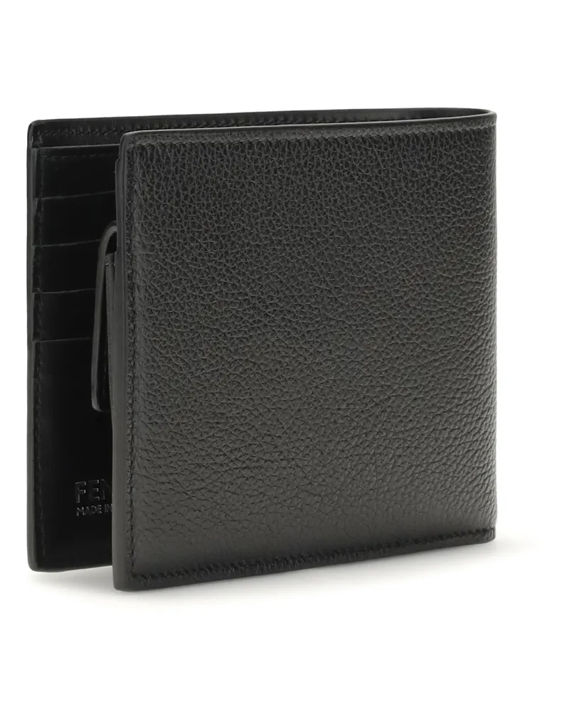 Fendi Calf Leather Bifold Wallet — Black Black