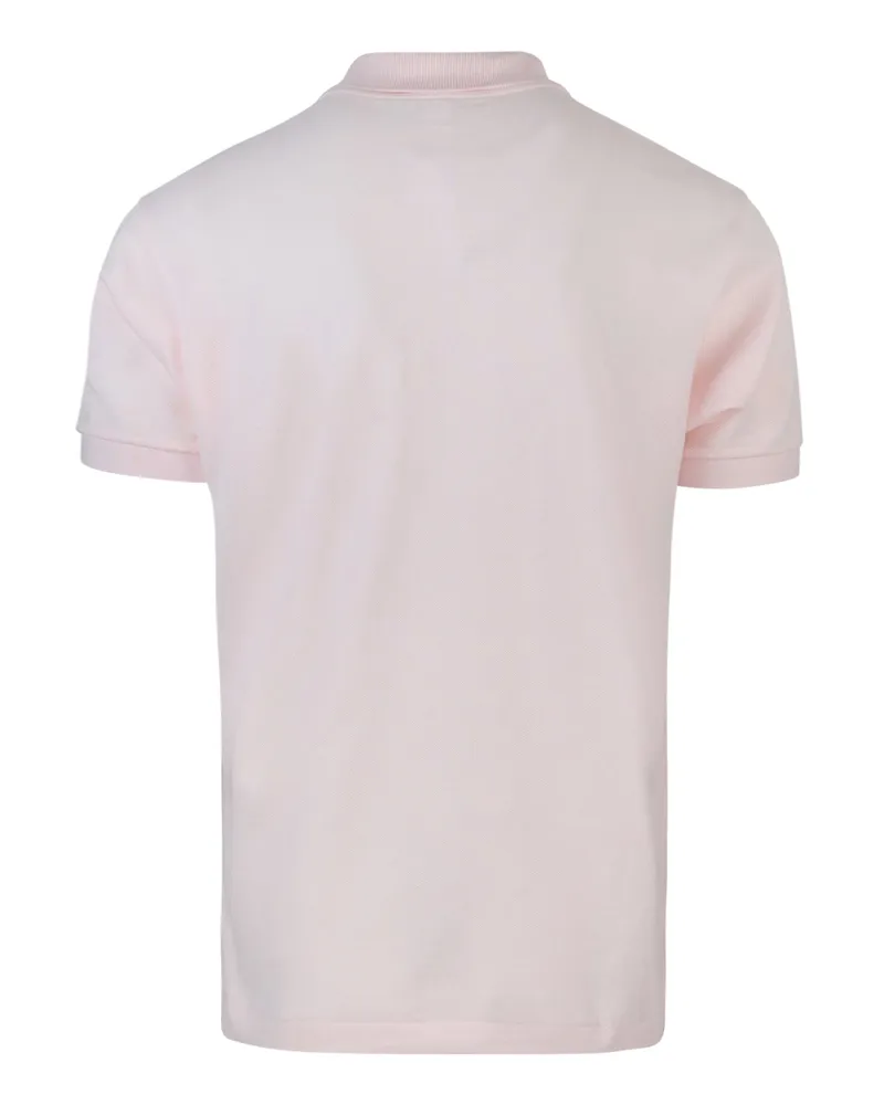 Lacoste Men's Polo Shirt Petit Piqué Rose Cotton T-shirts And Polos Rose