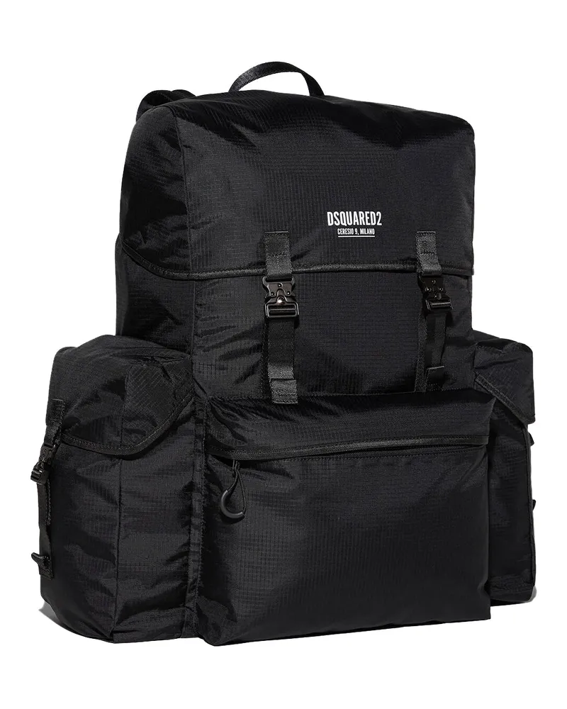 Dsquared2 Men's Ceresio 9 Logo Ripstop Maxi Backpack Black Bags > Backpacks Black