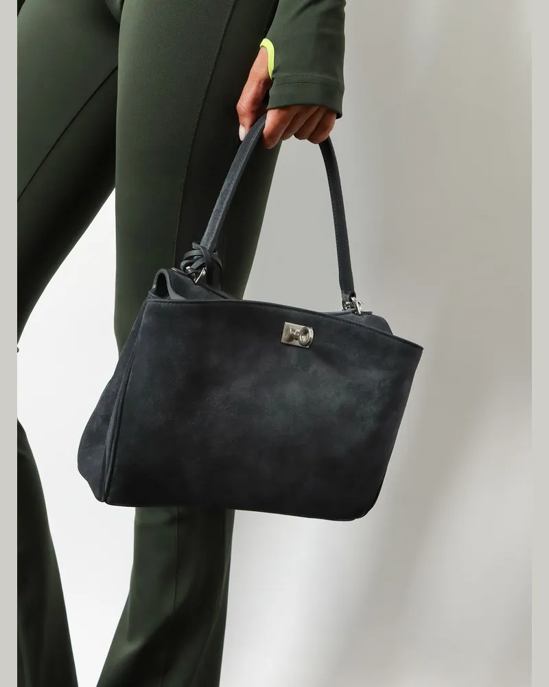 Balenciaga Women's Crossbody Bag Rodeo S Suede Grey Shoulder Gray