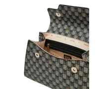 Women's Top Handle Bag Black Logo Polyurethane Top-handle-bags