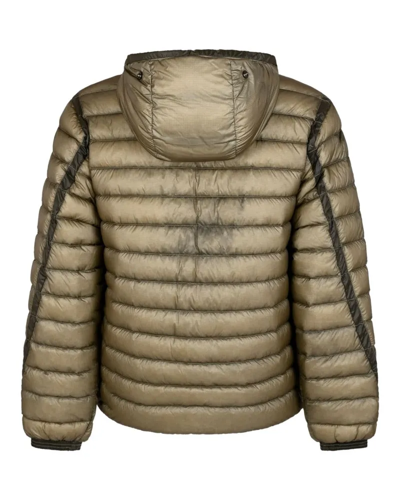 C.P. Company Men's Down Jacket With Goggle Hood Beige Polyamide; Padded Beige