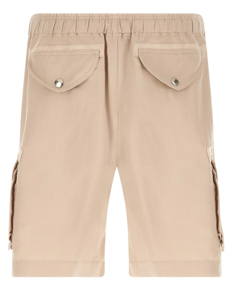 Brunello Cucinelli Men Beige Linen Bermuda Shorts Beige