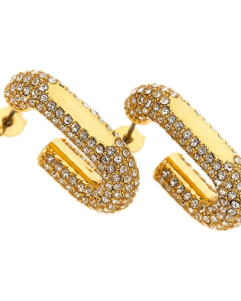 Paco Rabanne Crystal Pavé Earrings — Gold Gold