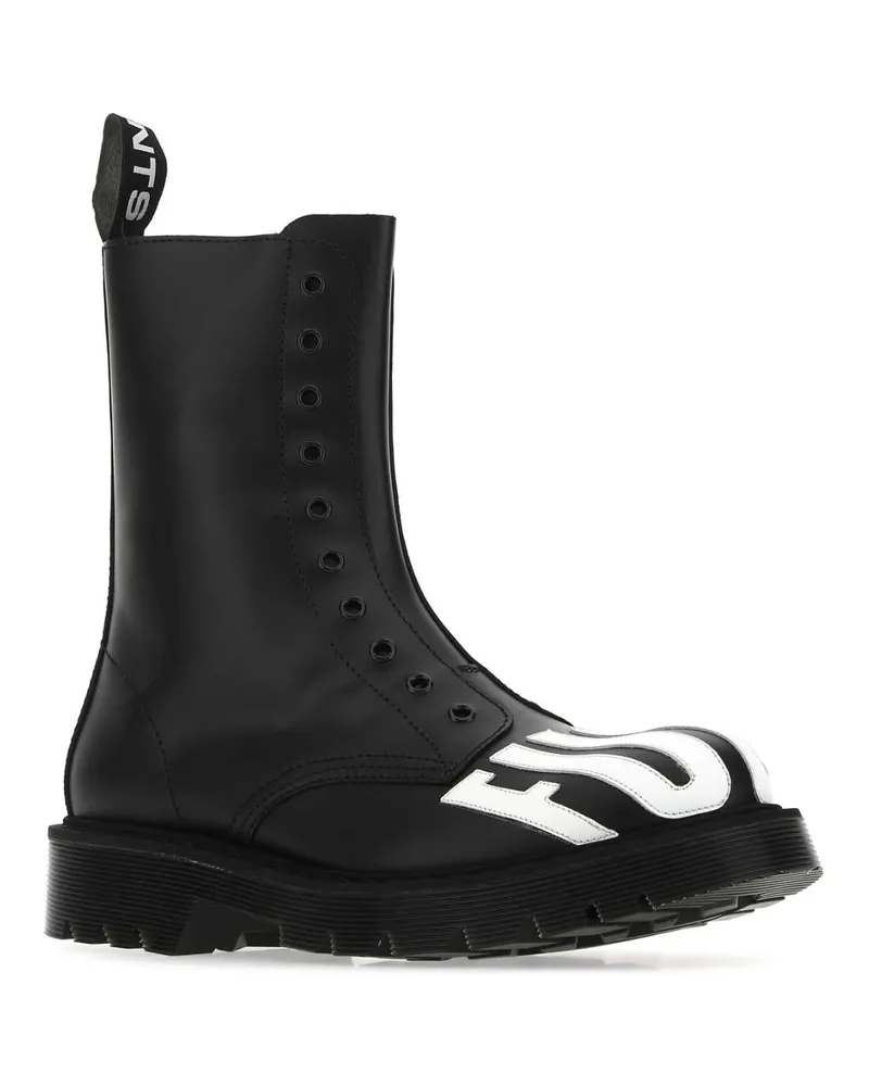 VTMNTS Men's Black Leather Ankle Boots Stivali Black