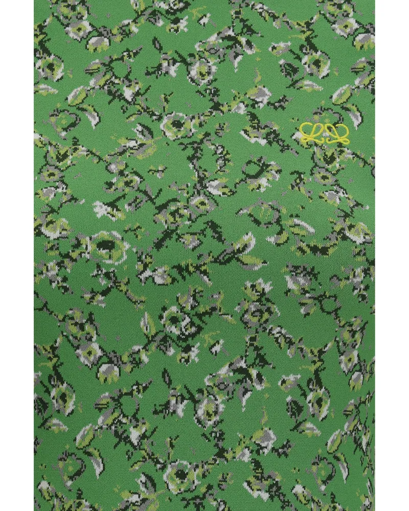 Loewe Floral Viscose-Blend Blouse — Green Green