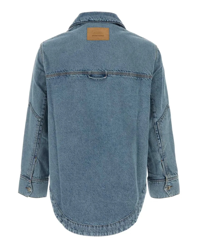 AMI Paris Men's Denim Shirt Bleuused Exterior: Cotton Camicie Blue