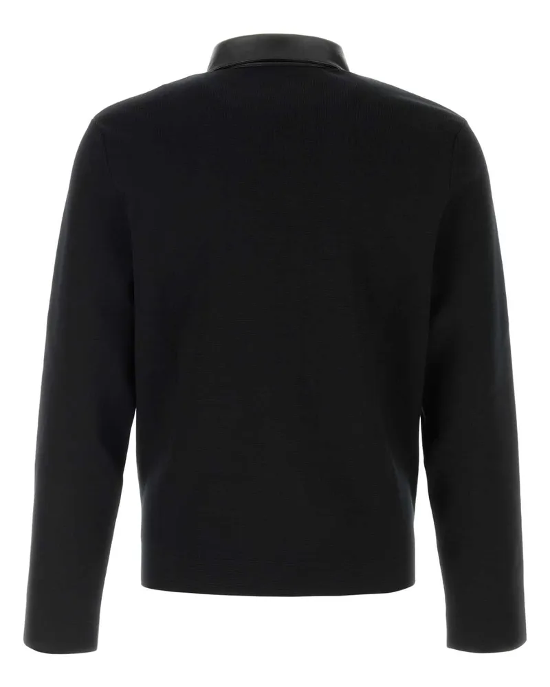 Givenchy Men's Mix Material Cardigan Black Maglie Sweater Black