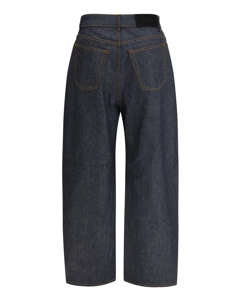 Givenchy Women's Raw Cocoon Pants Dark Blue Cotton Jean Blue