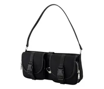 Women's Cargo Shoulder Bag Black Synthetic