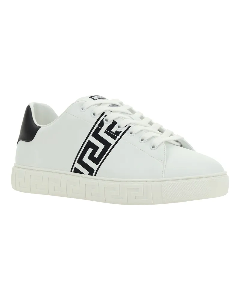Versace Men's Low Top Sneakers White+black White