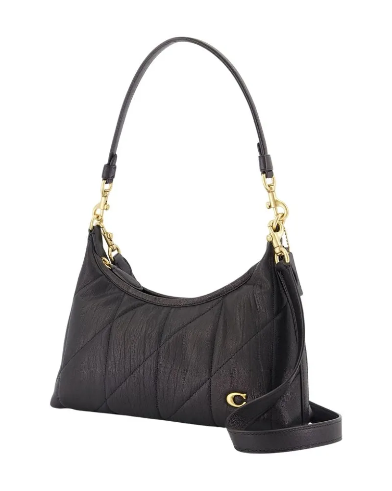 Coach Women's Soft Quilted Juliet 25 Shoulder Bag -  Leather Black Cowhide Shoulder-Hobo-Bags Black