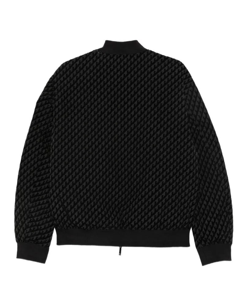 Emporio Armani Monogram Nylon Jacket — Black Black