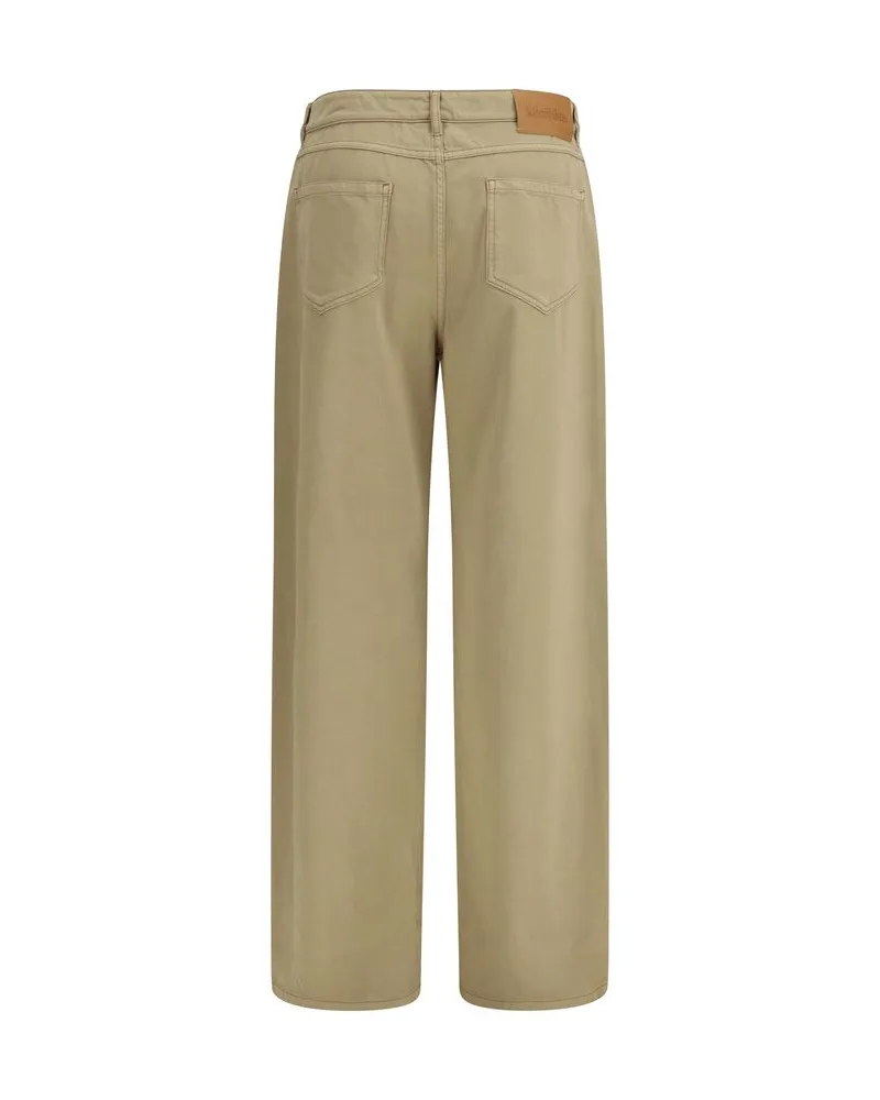 Max Mara Women's Beige Cotton Casual Pants Beige