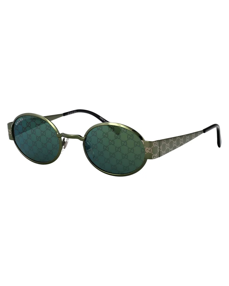 Gucci GG1854S GG Logo Green Lens Sunglasses — Green Green
