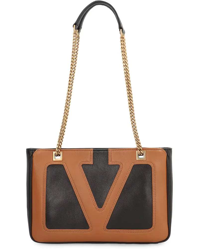 Valentino Garavani Women's Valentino Viva Superstar Piccola Tote Bag Black Lamb Leather Black