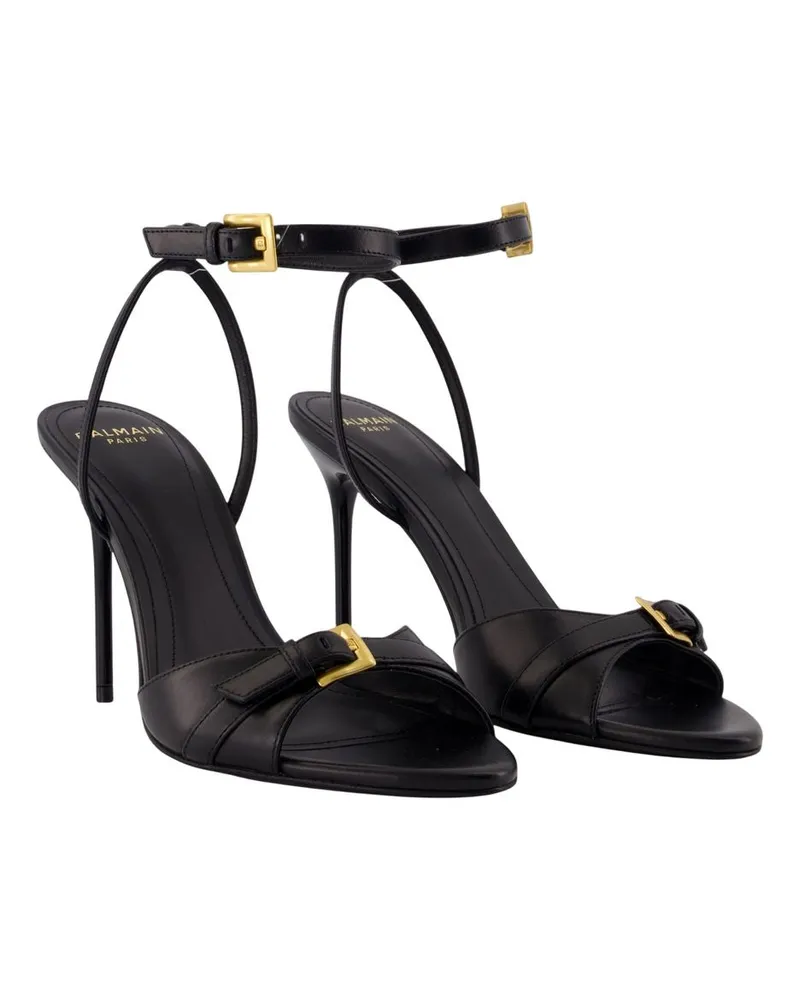 Balmain Women's Anthem Pumps -  Leather Black Calfskin Shoes Black