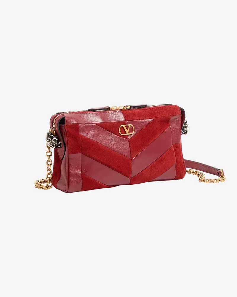 Valentino Garavani Women's Leather Shoulder Bag Panthea Red Red