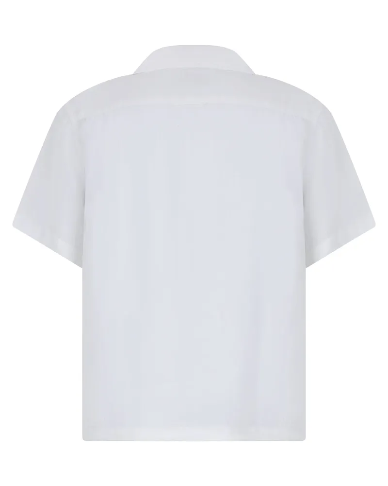Gant Men's Linen Short-Sleeve Shirt White White