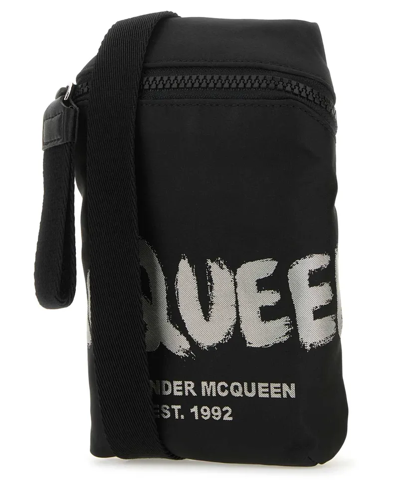 Alexander McQueen 7917751aas3 1095 Blackoffwhite Borse A Tracolla Bag Black