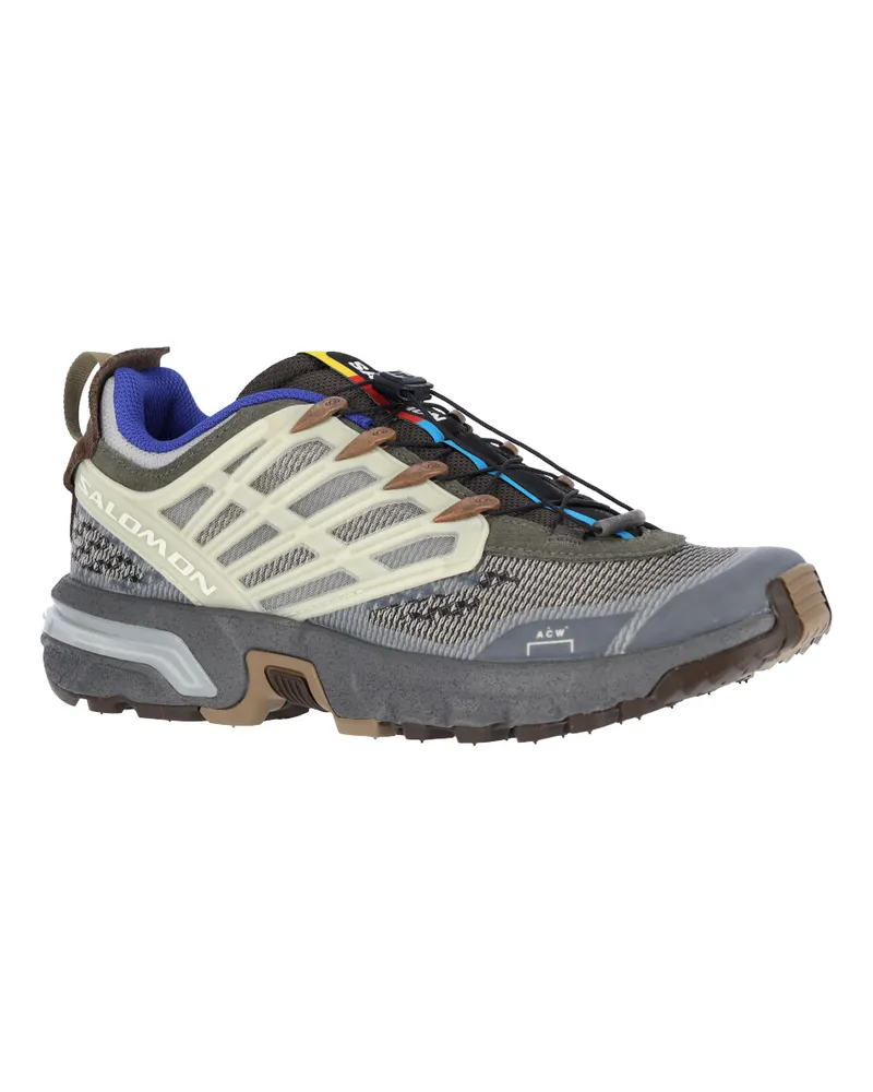 Salomon Men's Sneakers Green Textile Gray