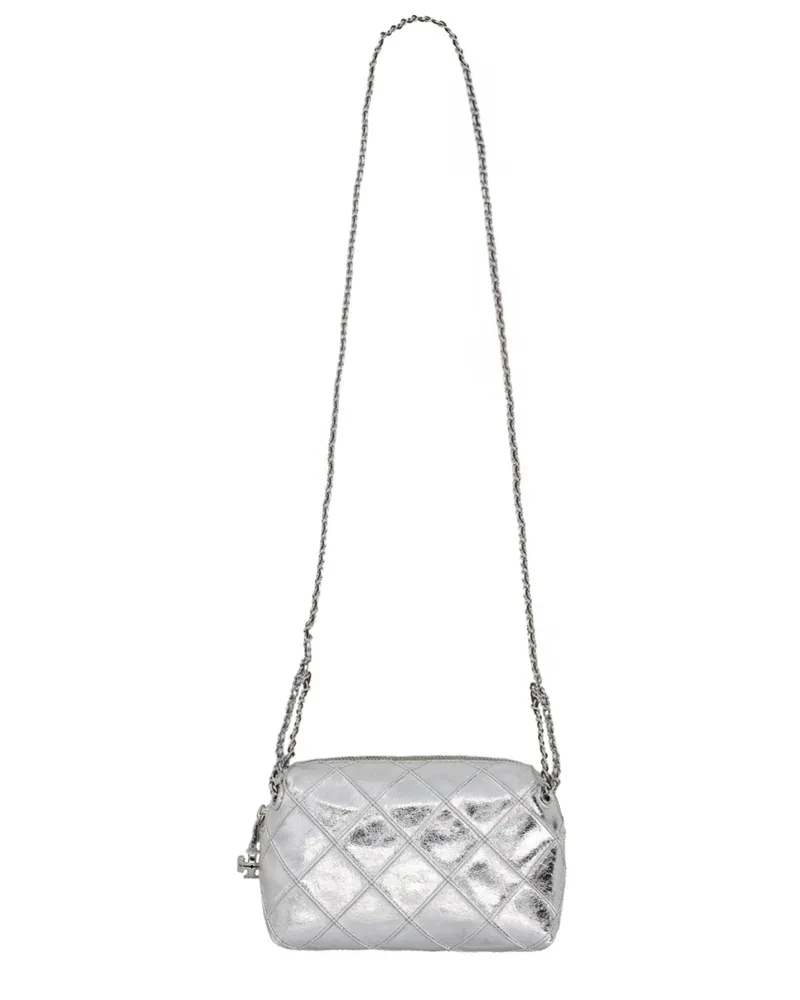 Tory Burch Fleming Shoulder Bag — Silver Silver