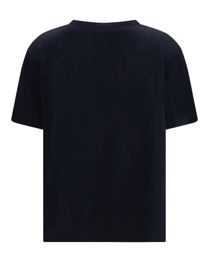 Fabiana Filippi Women's T-Shirt V-Neck Midnight Blue Viscose; Other Fibres T-Shirts & Jerseys Navy