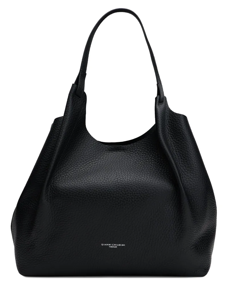 Gianni Chiarini Women's Tote Bag Dua Black Calfskin Black