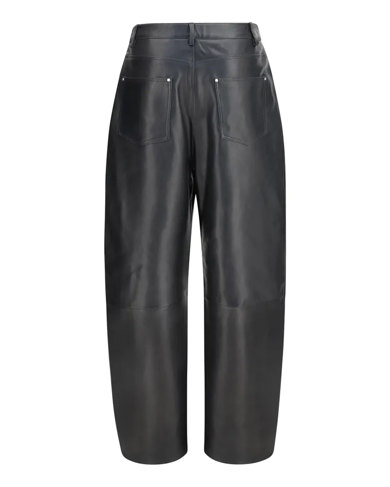 Arma Lambskin Leather Trousers — Black 