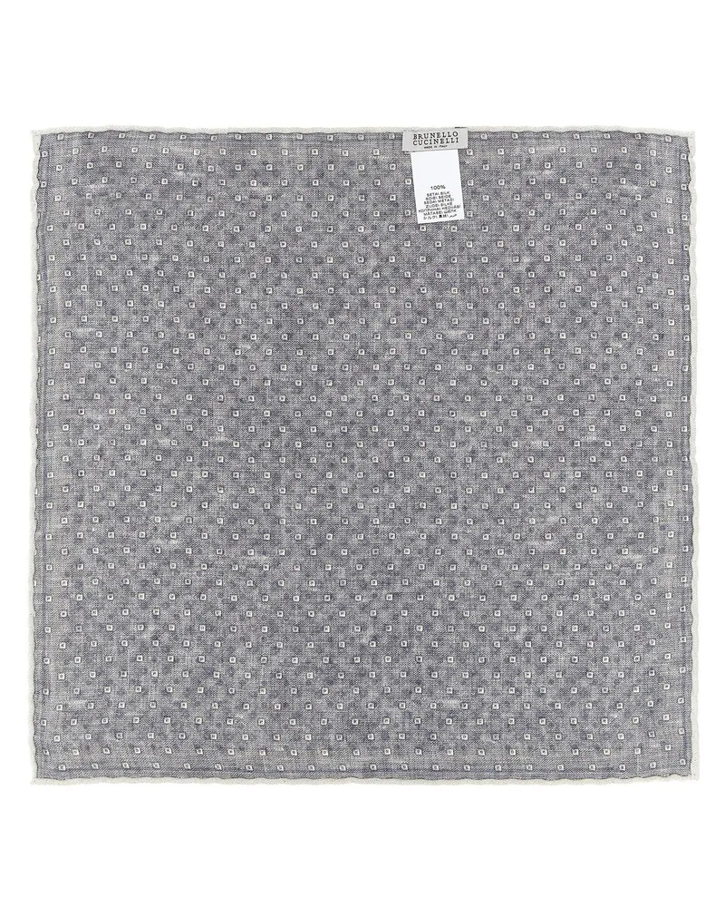 Brunello Cucinelli Silk Double-Face Scarf — Cream Cream