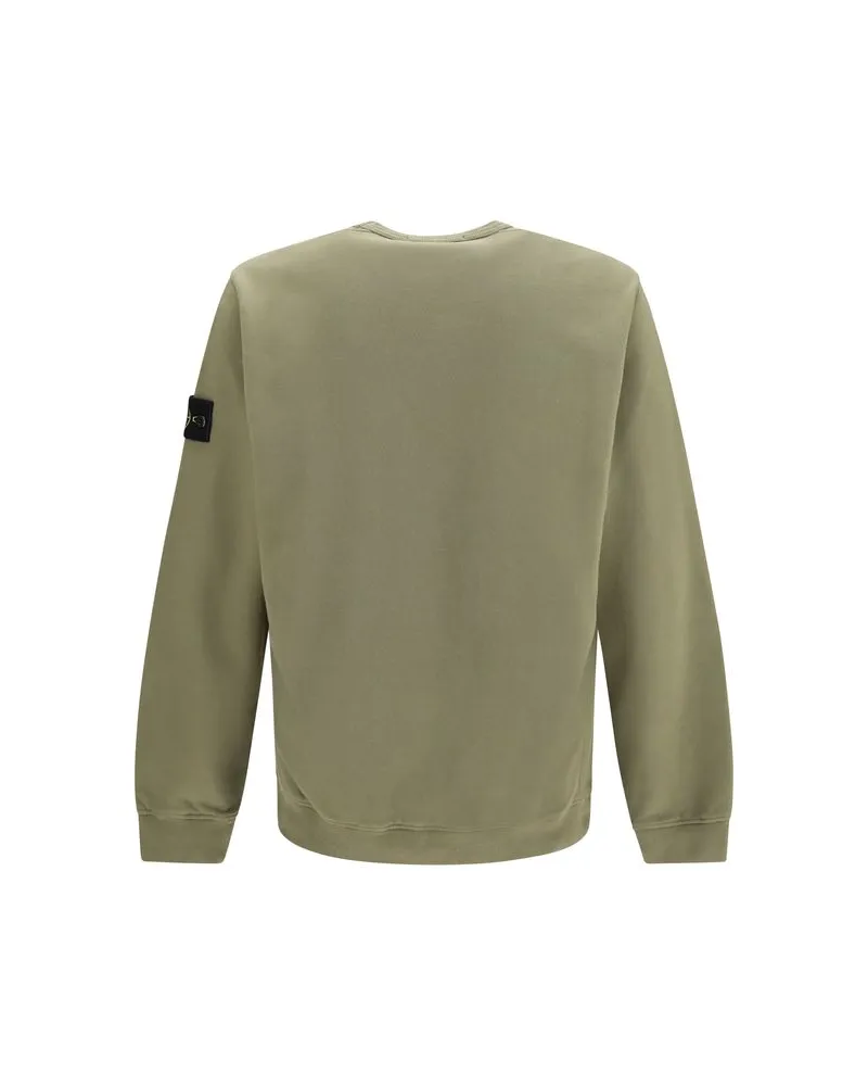 Stone Island Men's Bicolor Cotton Sweatshirt Clothing Beige