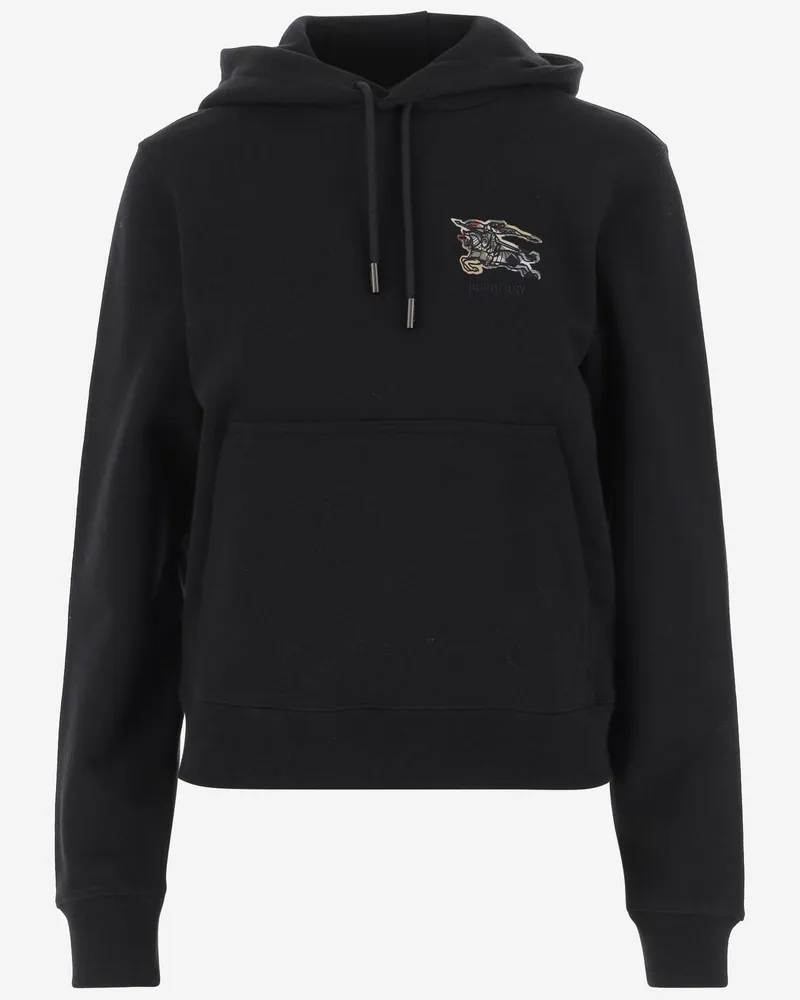 Burberry Logo-Embroidered Sweatshirt — Black Black