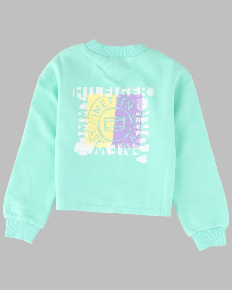Tommy Hilfiger Organic Cotton Blend Crewneck Jumper — Green Green